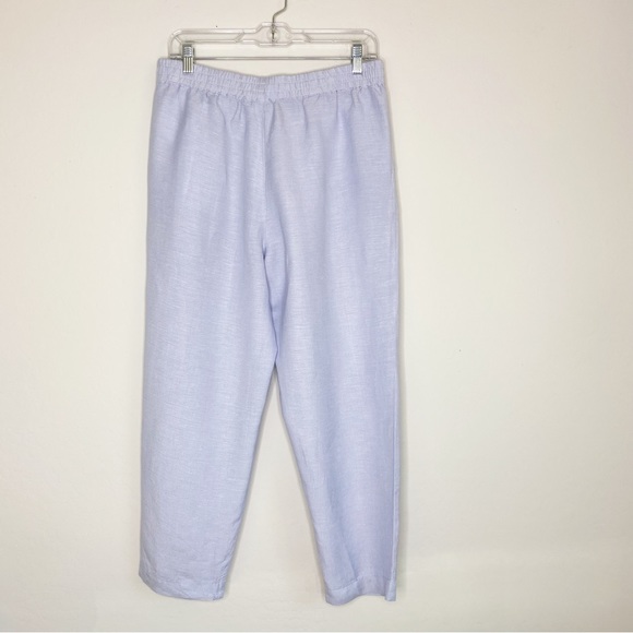 Madewell Linen Blend Track Trouser Pants Light Blue Size M - Picture 3 of 16
